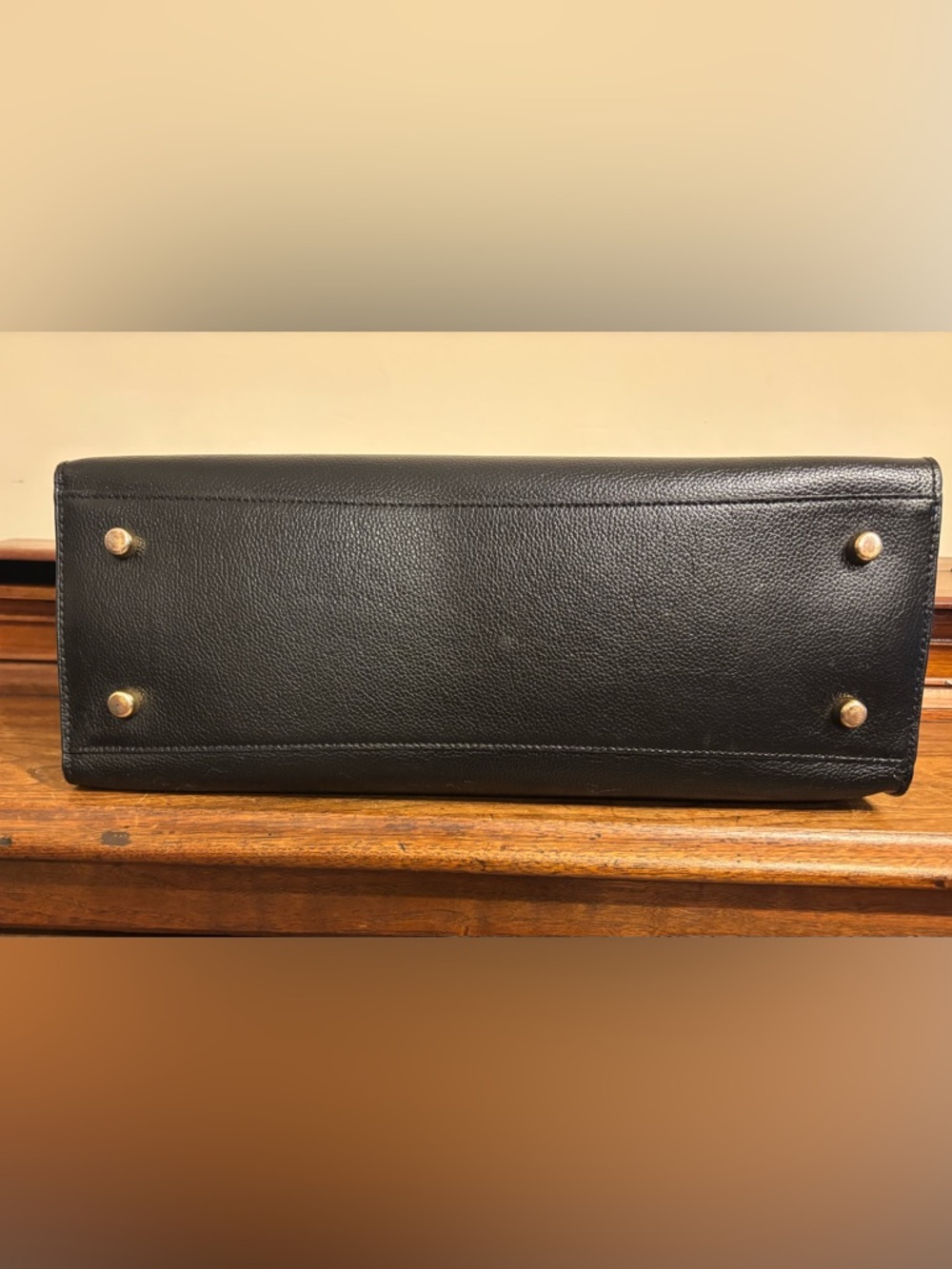 Coach Black Leather Tote with Red Interior Accent - Picture 6 of 14